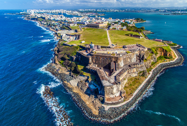 El Morro fortress graphic from the Caribbean AI Summit hackathon page